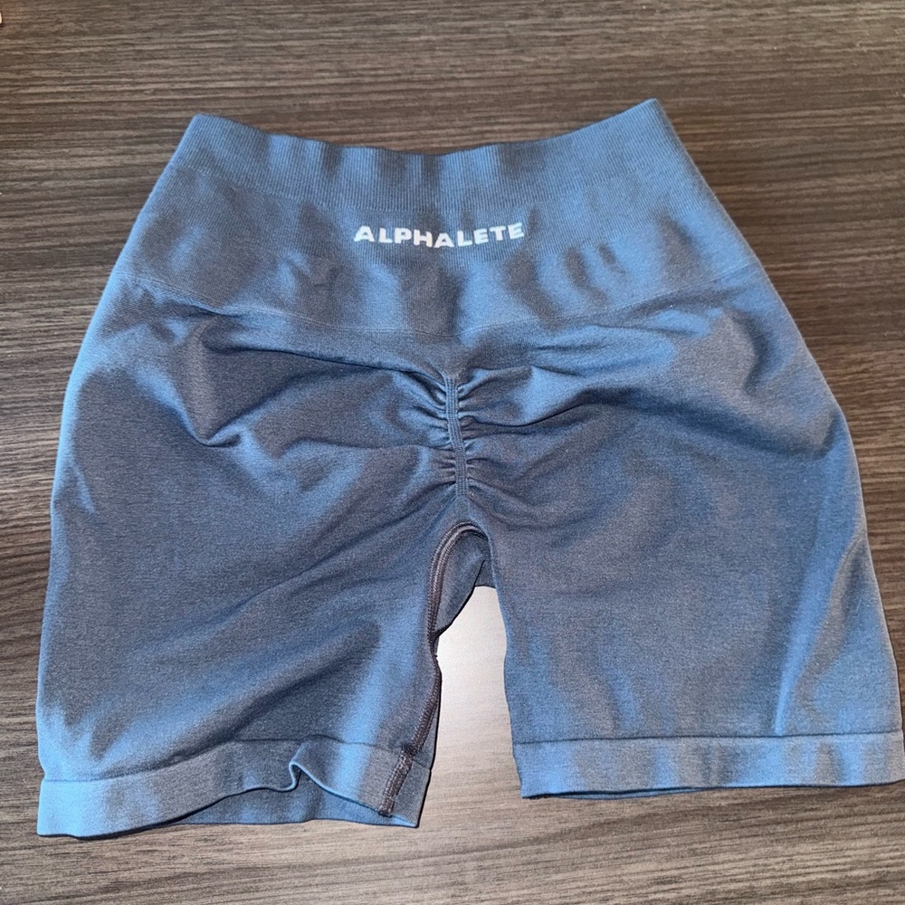 Alphalete navy Blue Bike Shorts with Compression Fit